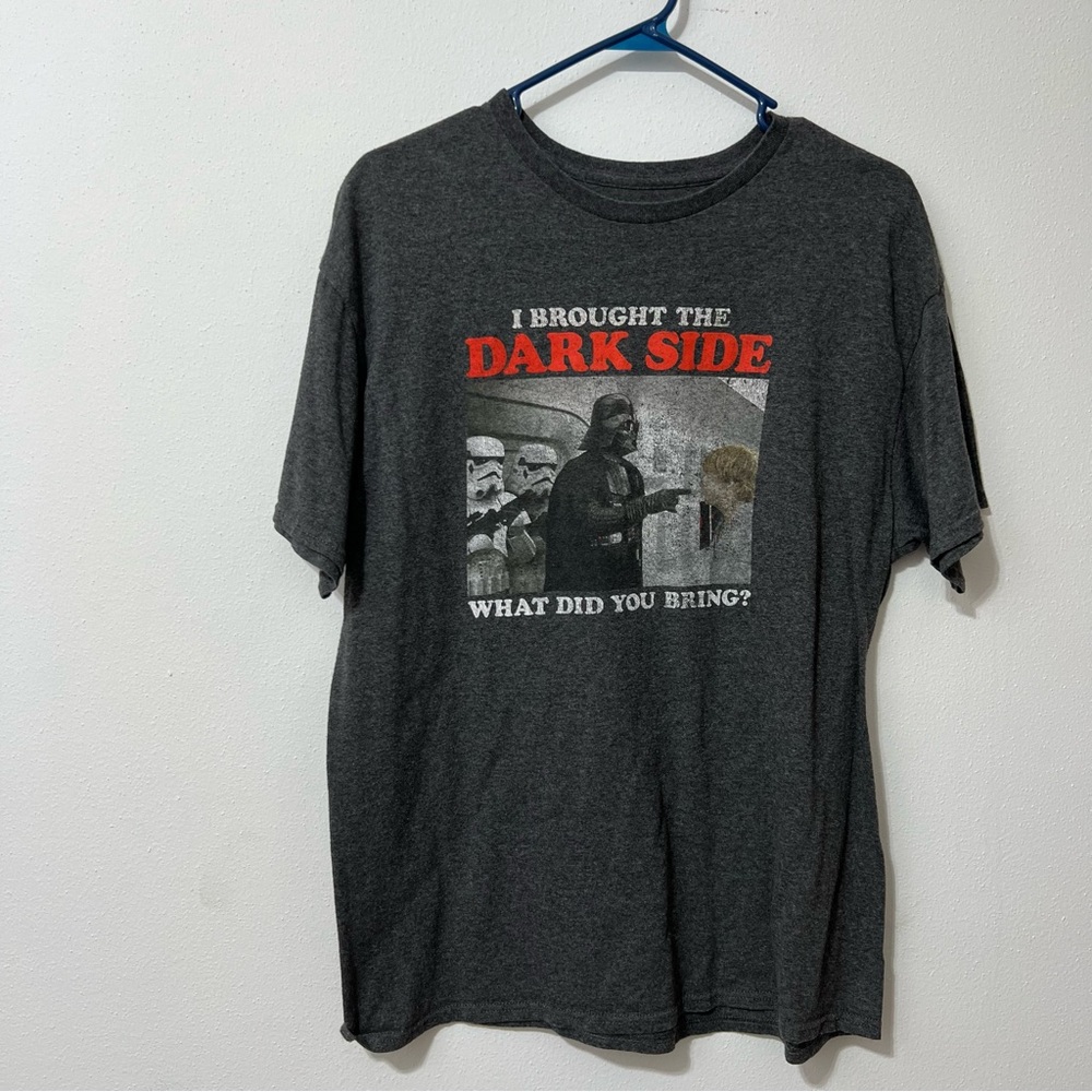 Star Wars  Mens T-Shirt - I Brought the Dark Side Distressed Image Size L